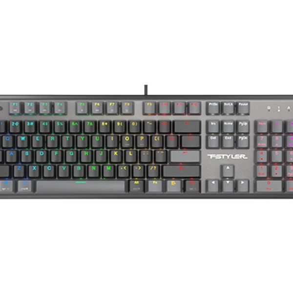 A4 TECH FS100 FSTYLER USB Neon Backlit US crna tastatura