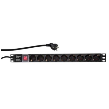 A4N Produžni kabl sa zastitom 9 uticnica 16A, PDU 1U, aluminium sa zastitom, 2m