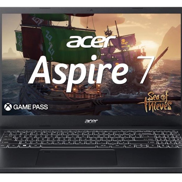 ACER Aspire 7 A715-76G-59SF (Black) FHD IPS, i5-12450H, 16GB, 512GB SSD, RTX 2050 4GB, Backlit, FP (NH.QN4EX.005)