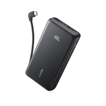 ANKER Power Bank Zolo 20000mAh 22.5W integrisan USB-C kabl CRNI