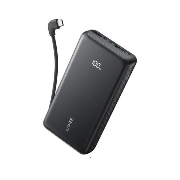 ANKER Power Bank Zolo 20000mAh 22.5W integrisan USB-C kabl CRNI