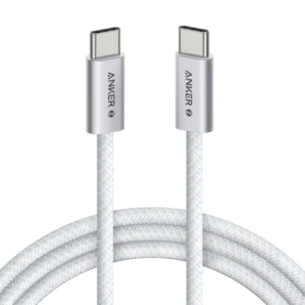 ANKER Zolo USB tip-C kabl M/M 1m, za Apple, super brzo punjenje 240W/480Mbps, pleteni, beli