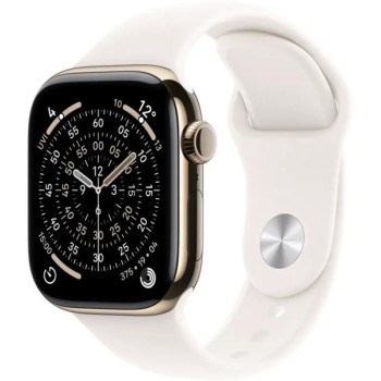 APPLE Watch S11 Cellular 42mm Gold Titanium Case with Light Blush Sport Band - S/M (mf8w4rk/a)