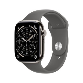 APPLE Watch S11 Cellular 42mm Natural Titanium Case with Stone Grey Sport Band - S/M (mf8m4rk/a)