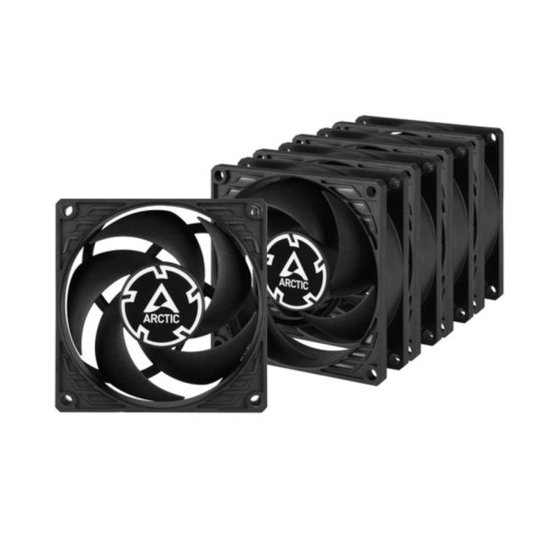 Arctic P8 PWM PST 80mm 5 komada set ventilatora crni ACFAN00154A