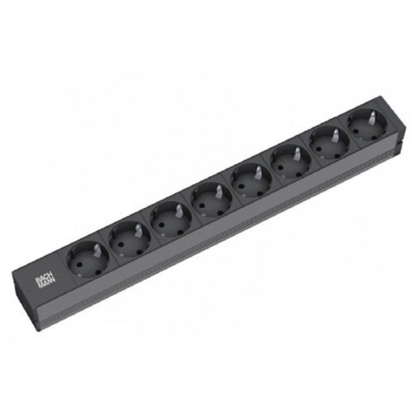 BACHMANN PDU Basic PVC 19''1U, 8xšuko sa prenaponskom zaštitom,16A,kabl 2m 801.0009