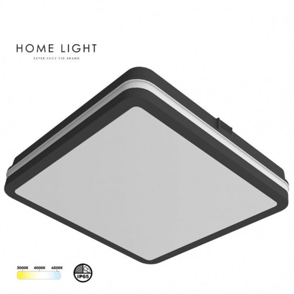 BBLINK LED PLAFONJERA NORA 24W CCT CRNA IP65