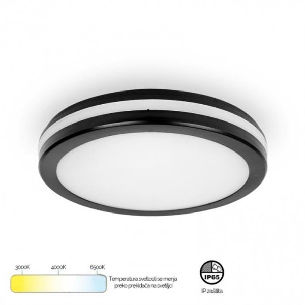 HOME LIGHT MONA-200-20W LED plafonjera crna