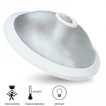 BBLINK PLAFONJERA SENZOR 1024 2XE27 BELA