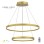 BBLINK SOLEA 62 LUSTER 50W 3000/4000K ZLATO