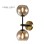 BBLINK TALIA 33 ZIDNA LAMPA 2*E14 CRNA/BAKAR