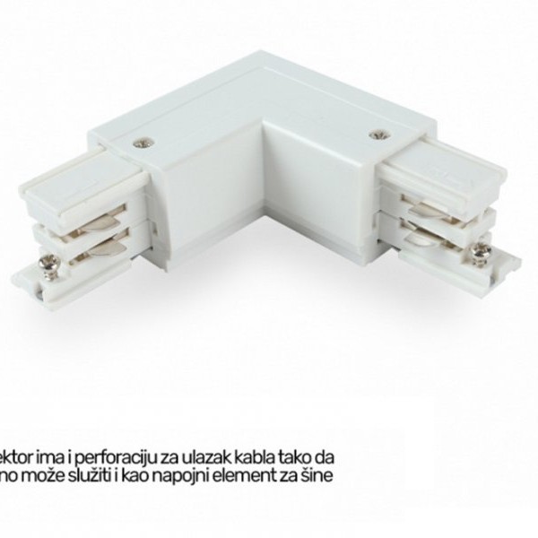 BBLINK Trofazni L konektor desni beli WSO-28B
