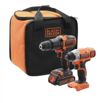 BLACK&DECKER BCK21S1S, akumulatorska bušilica i udarni odvijac + poklon torba
