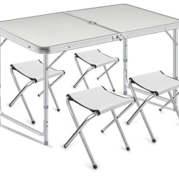 Bolzz Kamperski set sto + 4 stolice