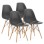Bolzz Milano set 4 stolice Gray