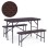 Bolzz ModernHome Sklopivi set 120 cm Sto sa 2 Klupe banquet / BROWN