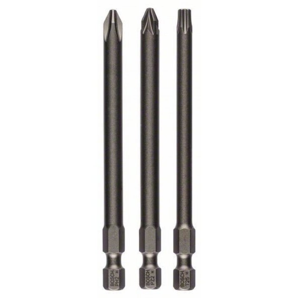 BOSCH 3-delni set bitova odvrtača ekstra-tvrdi 2607001767, PH2; PZ2; T25; 89 mm