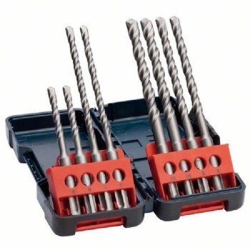 BOSCH 8-delni set hamer burgija SDS plus-3, Tough Box 2607019902, 6 x 110 (2x); 6 x 160 (2x); 8 x 160 (2x); 10 x 160 (2x) mm
