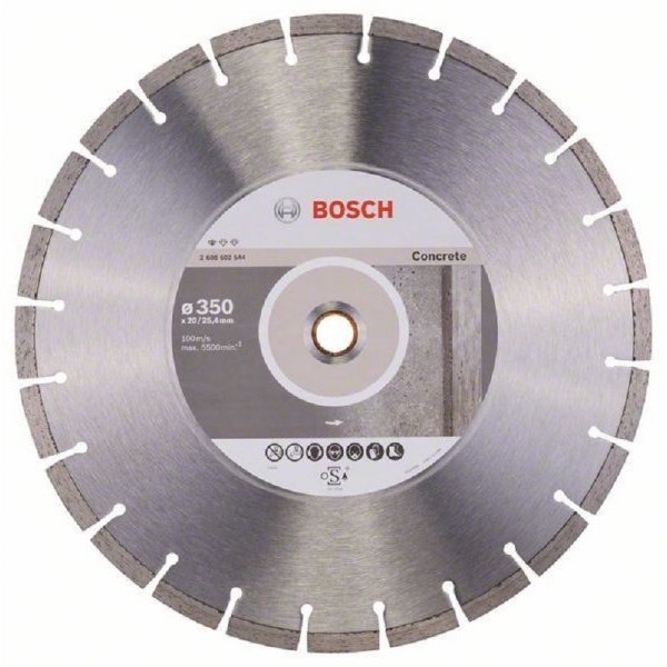 BOSCH Dijamantska rezna ploča Standard for Concrete 2608602544, 350 x 20/25,40 x 2,8 x 10 mm