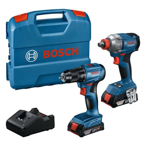 BOSCH GDX 18V-285 + GSR 185-LI + 2x2,0Ah + GAL 18V-20 + kofer Professional Kombinovani set, 06019N2123