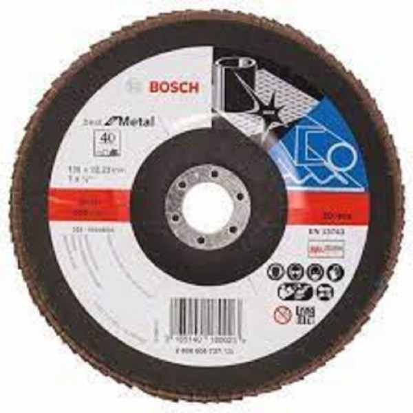 BOSCH Lamelni brusni disk X571, Best for Metal Prečnik 180 mm; granulacija 40, kolenasti - 2608606737
