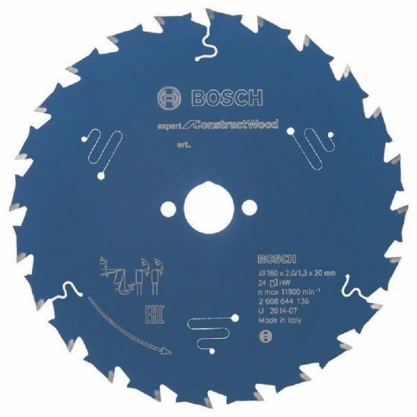 BOSCH List kružne testere Expert for Construct Wood 160x20x2;1.3x24 T