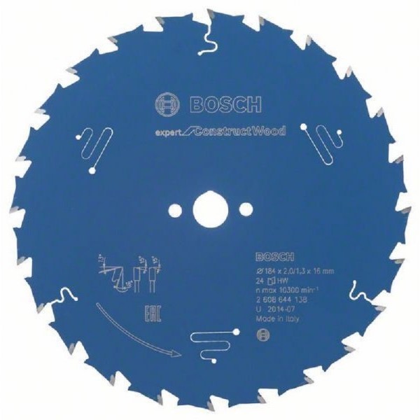 BOSCH List kružne testere Expert for Construct Wood 184x16x2;1.3x24 T