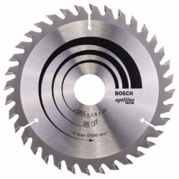 BOSCH List kružne testere Optiline Wood 165 x 30;20 x 2.6 mm. 36