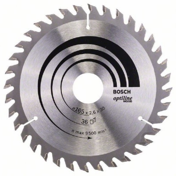 BOSCH List kružne testere Optiline Wood 165 x 30;20 x 2.6 mm. 36