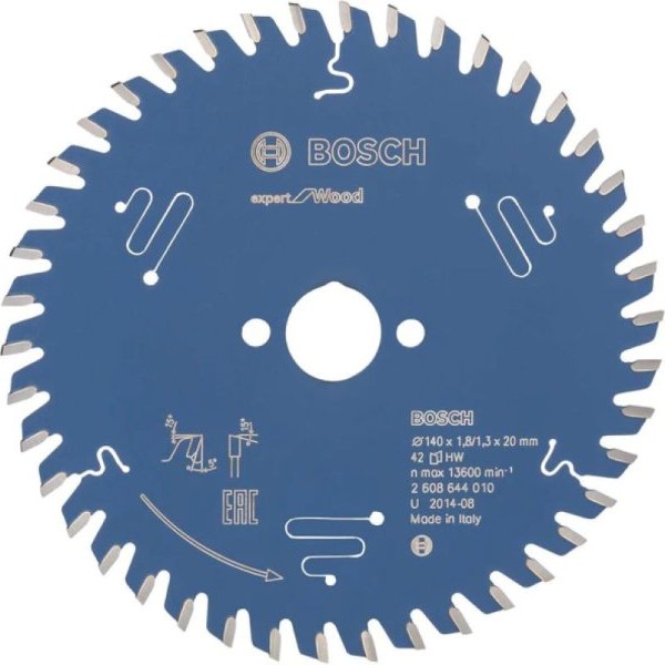 BOSCH plavi alat EXPERT List kružne testere za drvo za akumulatorske alate 140x20x1.8/1.3x42T – 2608902140