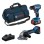 BOSCH plavi alat Set alata 18V GSR+GWS+2x4.0Ah+GAL+Mtorba
