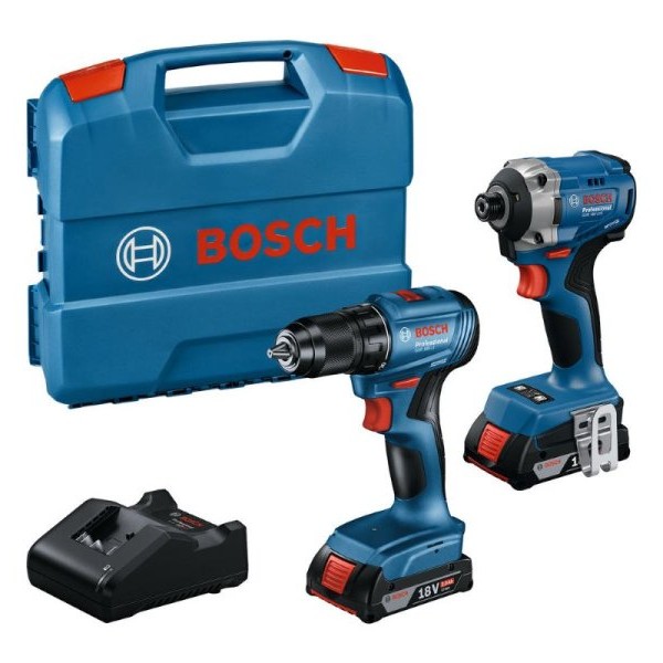 BOSCH plavi alat Set alata GDR 18V-215 + GSR 185-LI,2×2,0 Ah + GAL 18V-20 + kofer 06019N2023