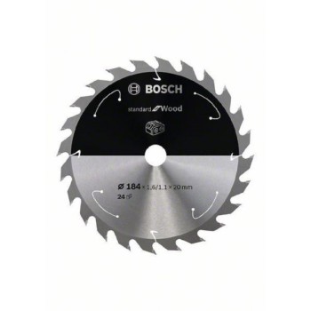 BOSCH Standard for Wood list kružne testere za akumulatorske testere 184x1,6x20 T24 2608837702, 184x1,6x20 T24