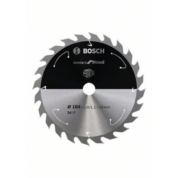 BOSCH Standard for Wood list kružne testere za akumulatorske testere 184x1,6x20 T24 2608837702, 184x1,6x20 T24