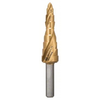 BOSCH Stepenasta burgija HSS-TiN  2608597525, 4 - 12 mm, 6,0 mm, 66,5 mm