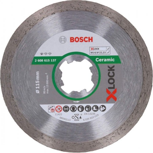 BOSCH X-LOCK Standard for Ceramic dijamantska rezna ploča 115x22,23x1,6x7 - 2608615137