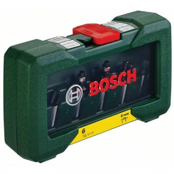 BOSCH zeleni alat 6-delni set TC glodala (6 mm prihvat) 2607019464