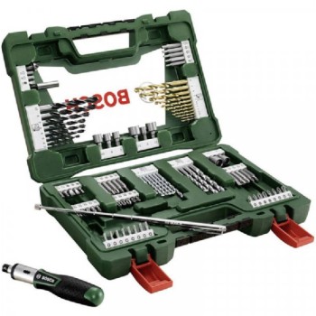 BOSCH zeleni alat 91-delni V-Line box 2607017311
