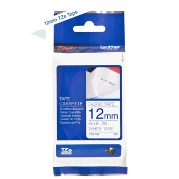 Brother TZE-FA3 Traka 12mm plavo/belo -tekstil