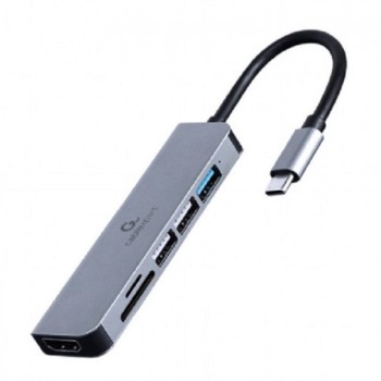 CablExpert Adapter A-CM-COMBO6-02 USB C - HDMI/3xUSB/CR (30611)