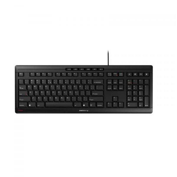 CHERRY Stream Ultra tiha vodootporna tastatura USB, YU, crna