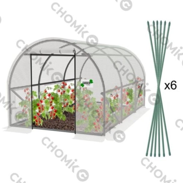 CHOMIK BAŠTENSKI PLASTENIK 3 SEGMENTA BELO 3 x 2 x 2 M 5569
