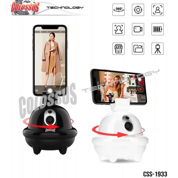 COLOSSUS CSS-1933 Gimbal 360° rotirajući smart držač za praćenje lica i pokreta