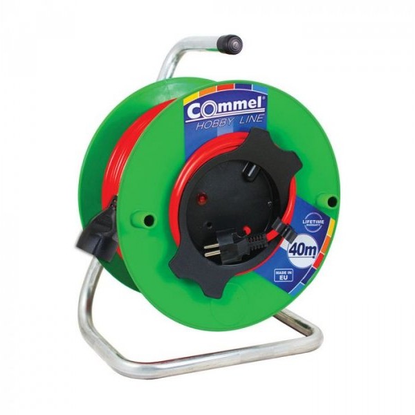 COMMEL Kablovska motalica na PVC bubnju 280 mm monofazna H05VV-F 3G1,5/40 C0993