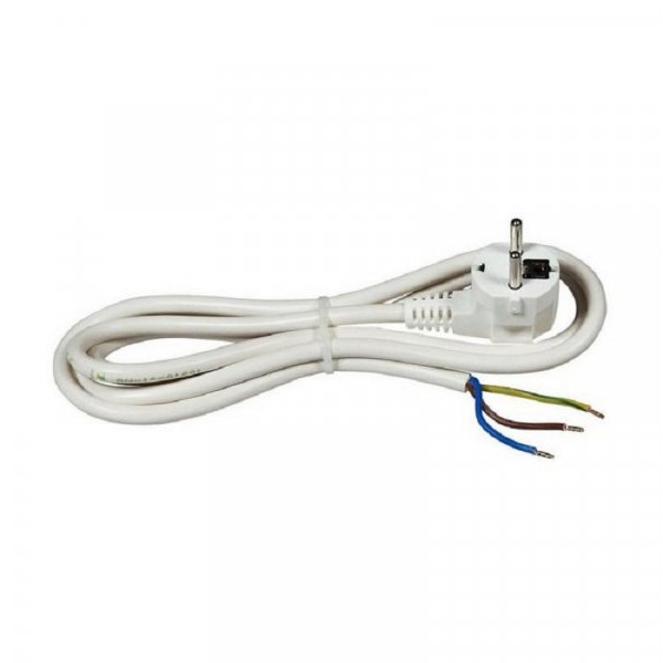 COMMEL Priključni kabl 16 A 250 V 3500 W, beli, 2m H05VV-F 3G2,5 C0635