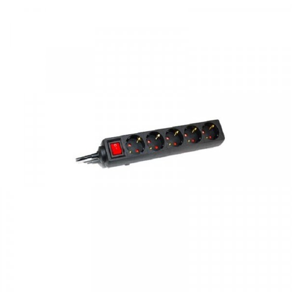 COMMEL Produžni kabl 5 utičnice sklop 16A 3500W crna 3m H05VV-F 3G1,5 C232-525