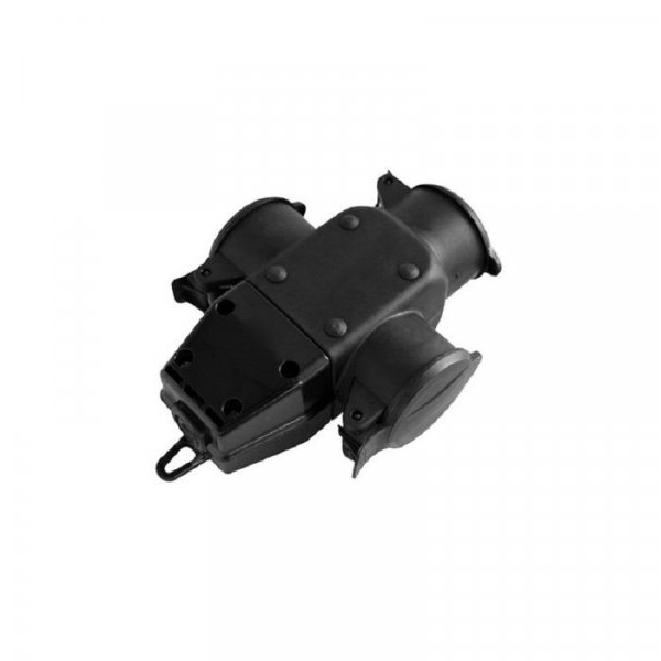 COMMEL Trostruki razdelnik 16A 250V 2P+Z IP44 gumeni C240-501