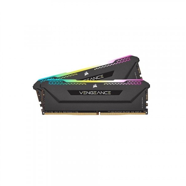 CORSAIR VENGEANCE RGB PRO SL 16GB (2x8GB) DDR4 DRAM 3200MHz C16 Memory Kit — Black CMH16GX4M2E3200C16