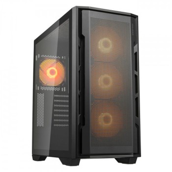 COUGAR Uniface RGB Black Midi Tower Mesh Front Panel 4 x 120mm ARGB CGR-5C78B-RGB