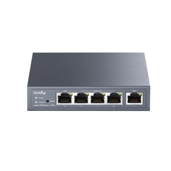 CUDY Cudy R700 Gigabit Multi-WAN VPN Router, 1Gbit WAN, 3Gibt LAN/WAN, 1Gbit LAN, 128MB DDR, 16MB NOR Fl